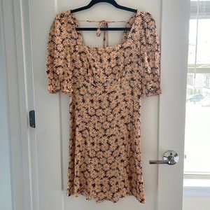 Mango Daisy Print Sun Dress NWT